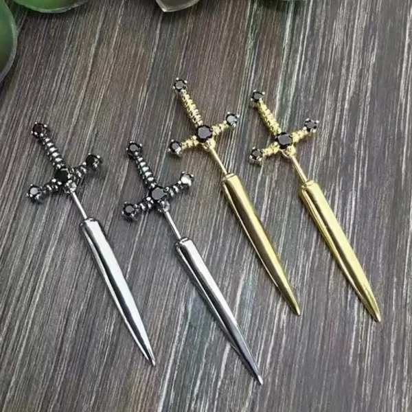 Gothic sword earrings #002 - Image 6