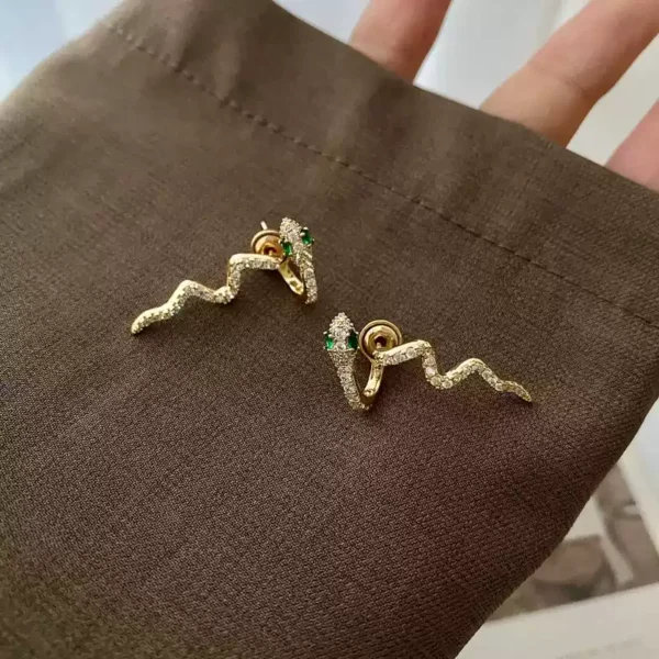 Vintage lux serpentine earrings #002 - Image 3