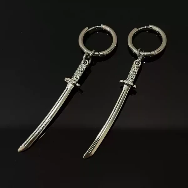 Gothic sword earrings #003 - Image 4