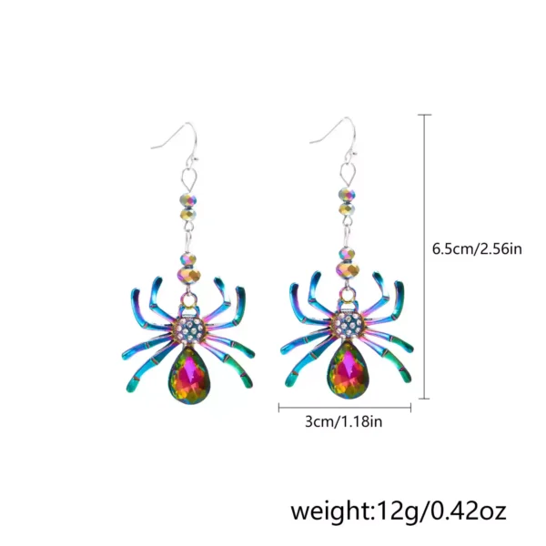 Stylish colored spider earrings #001 - Image 6