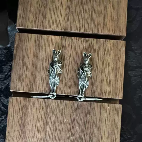 Steampunk-inspired bat earrings #002 - Image 2
