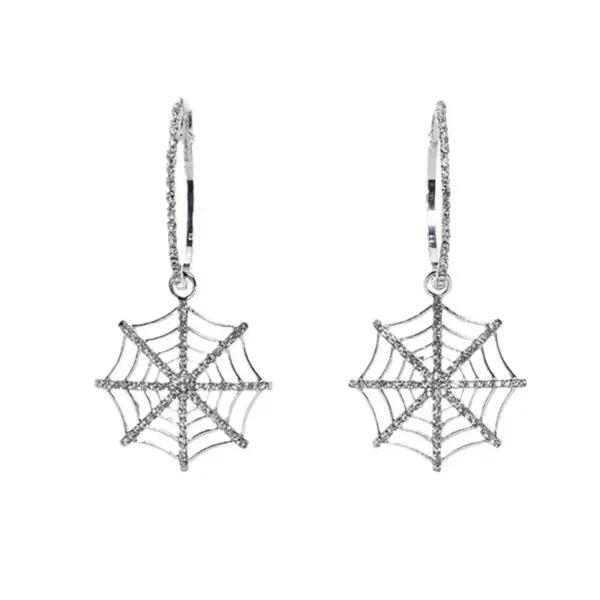 Gothic spider web earrings #004 - Image 2